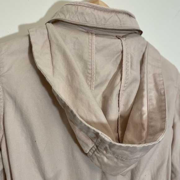 French Connection FCUK Utility Jacket - Lightweight Linen-Blend Khaki Jacket - Picture 4 of 14